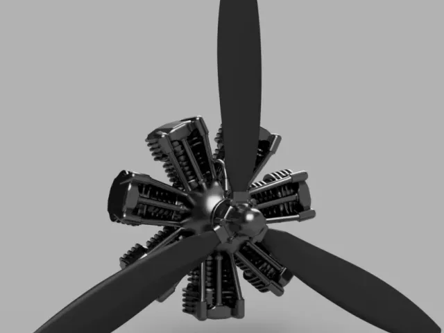 Plane rotary engine