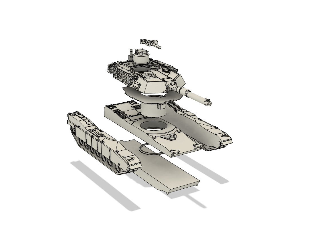 Easy Print 1:100 M1A1 Abrams by jq910 | Download free STL model ...