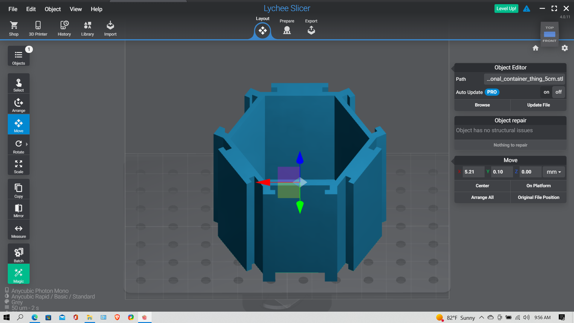Linkable Hex container