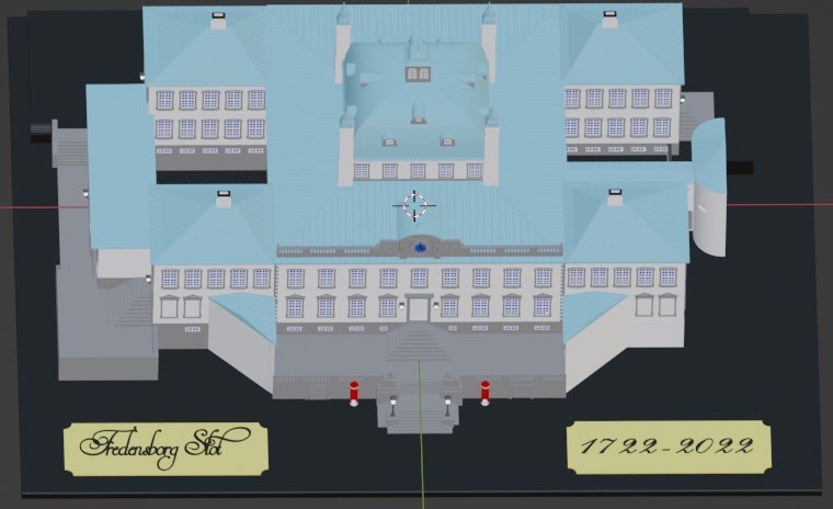 Miniatura 2 do modelo 3D Fredensborg Castle