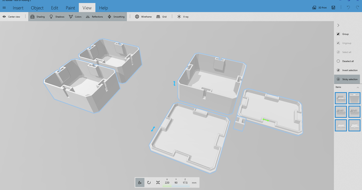 Interlocking boxes with lid by Download free STL model