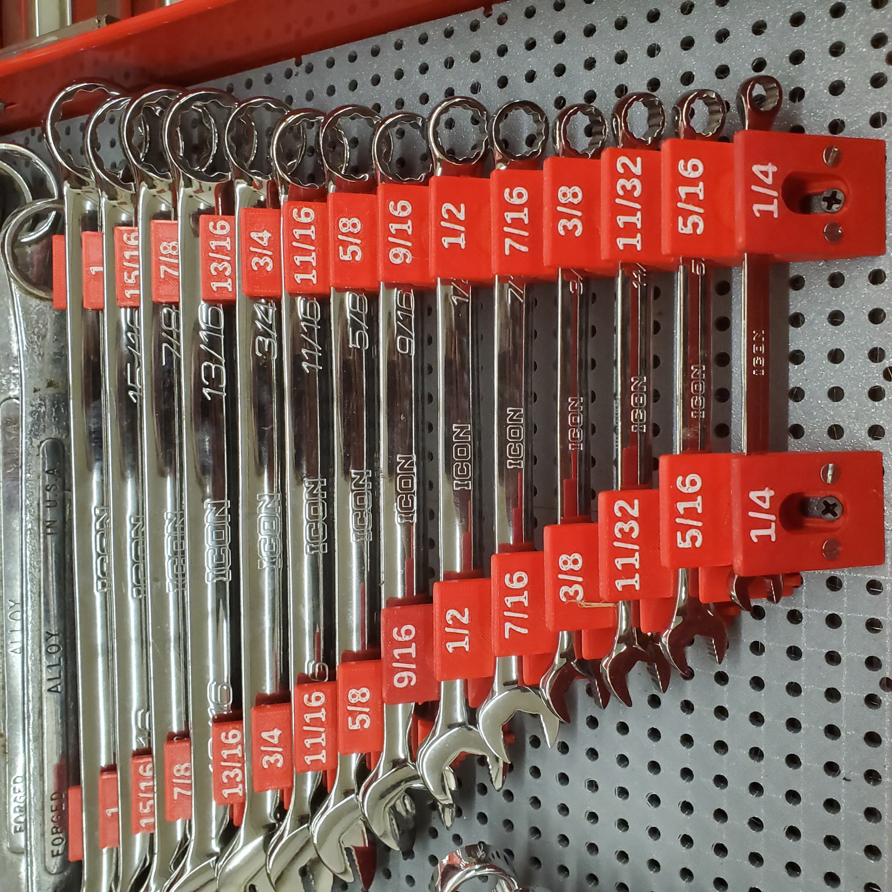 Toolgrid Wrench Holders with Labels