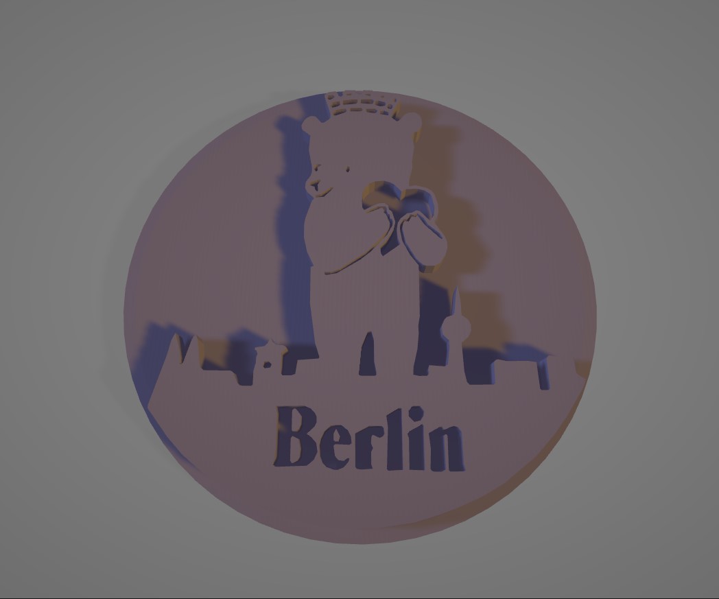 Berlin Bear set: keychain, magnet, plate, coaster