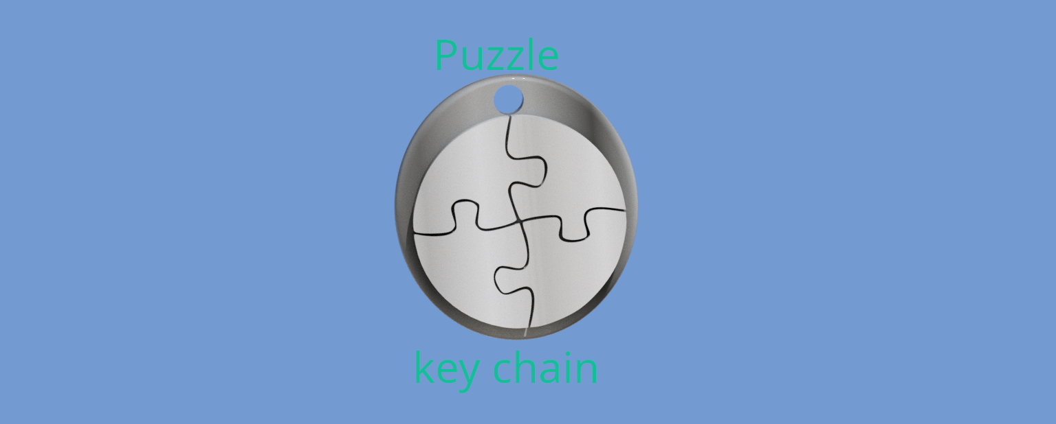 Puzzle key chain