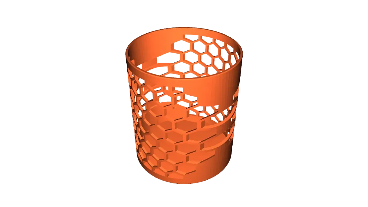 Hex Cup Pen Holder by minc | Download free STL model | Printables.com