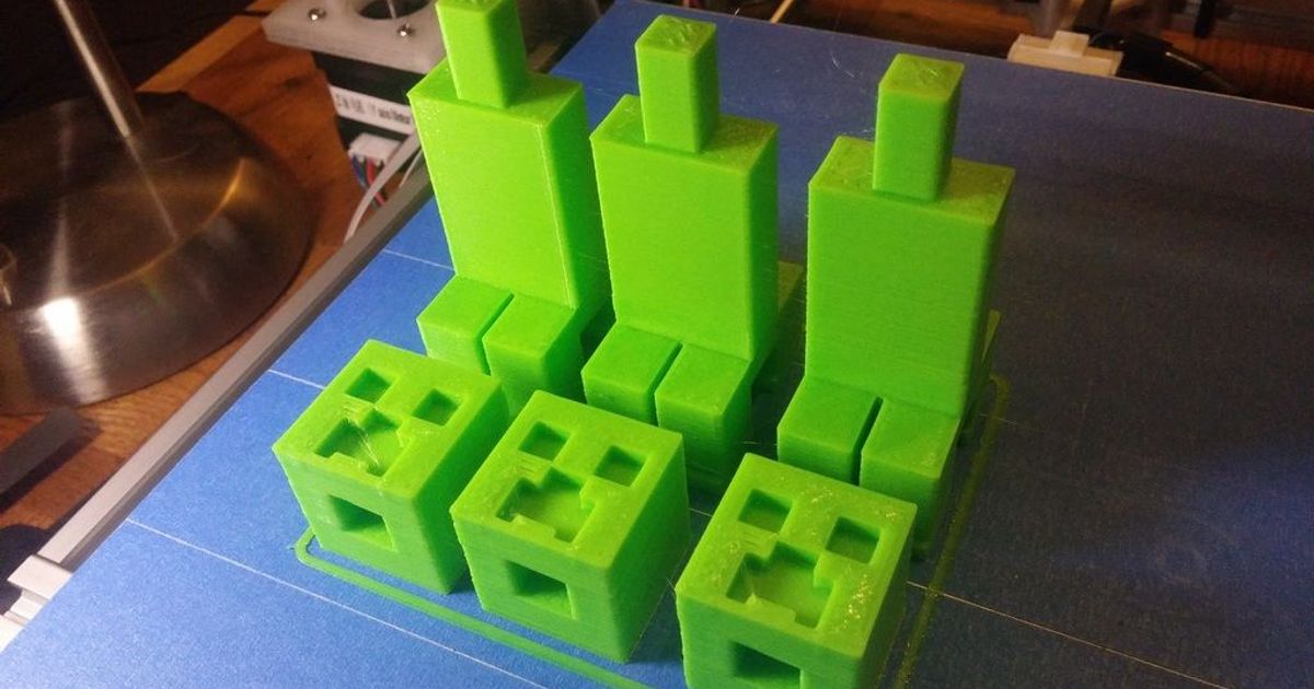 2piece Minecraft creeper by gmarsh23 Download free STL model