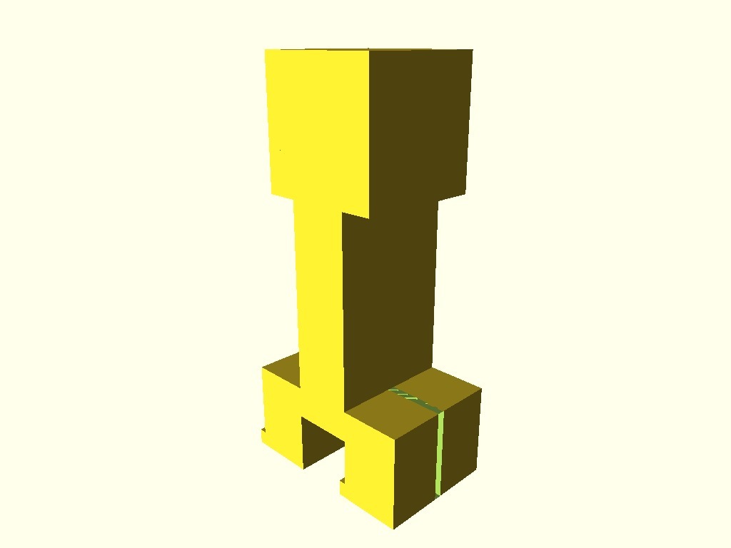 2-piece Minecraft creeper by gmarsh23 | Download free STL model ...