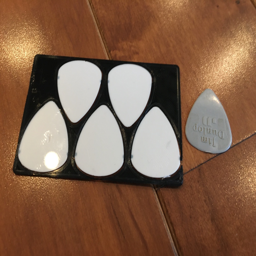 Wallet Guitar Picks (Credit Card Size) by Yepher Download free STL