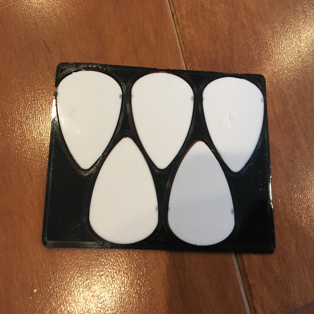 Wallet Guitar Picks (Credit Card Size) by Yepher Download free STL