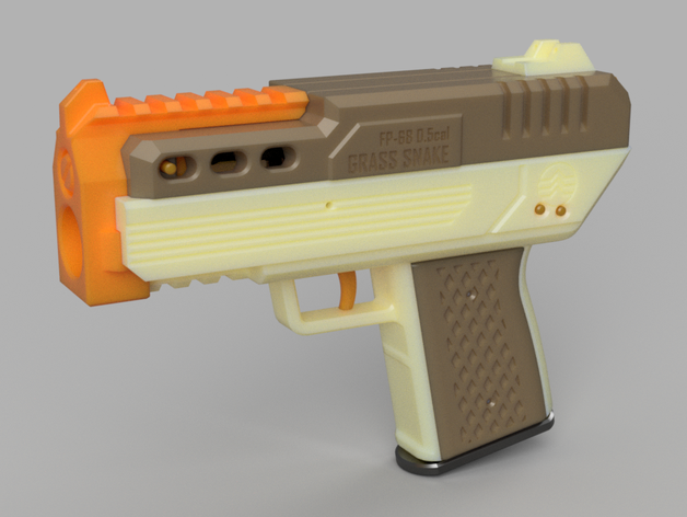 Original V1 FP-68 Grass Snake Compact FTW flywheel pistol foam blaster
