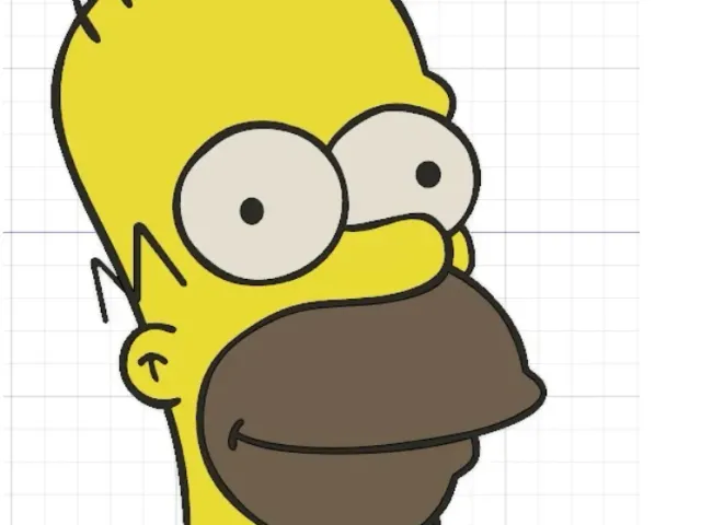 Homer Simpson Single Colour