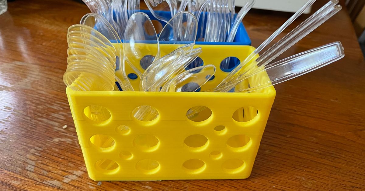 Divided Plasticware or Silverware Holder by Anthony Brown Download