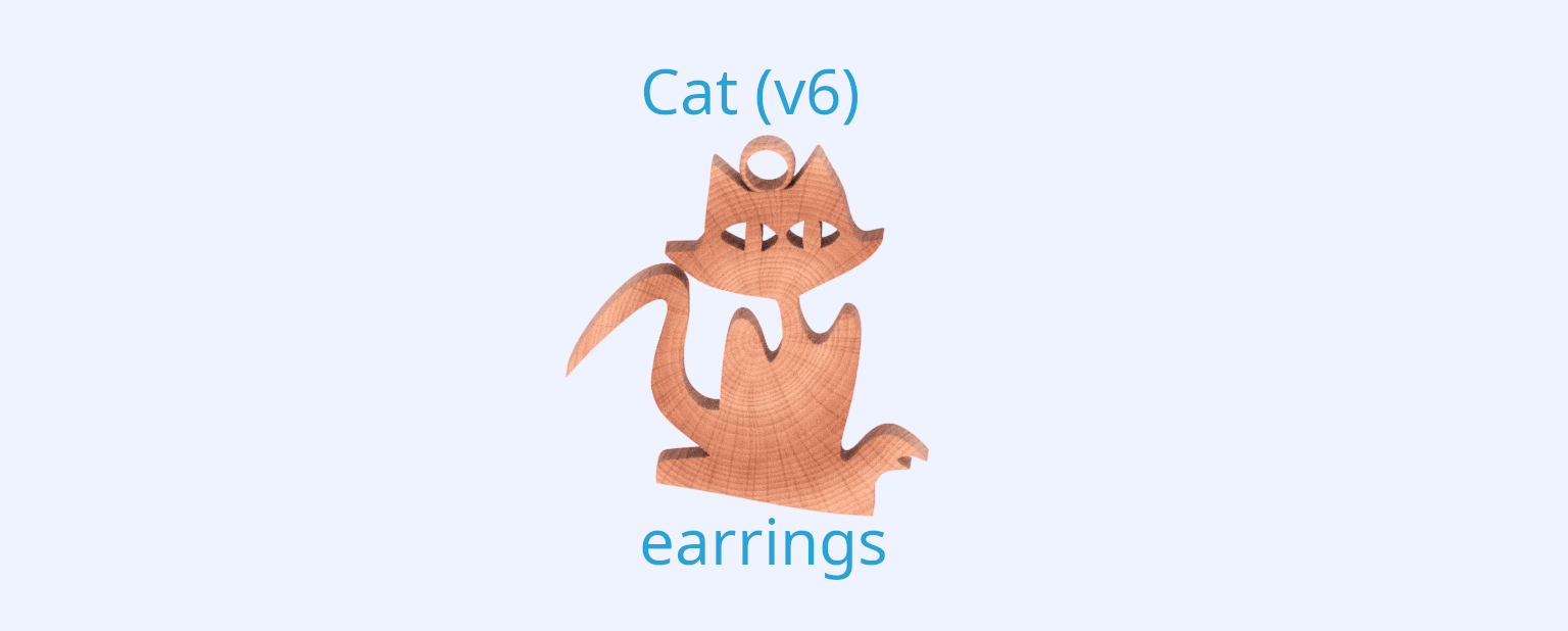 Cat earrings (v6)