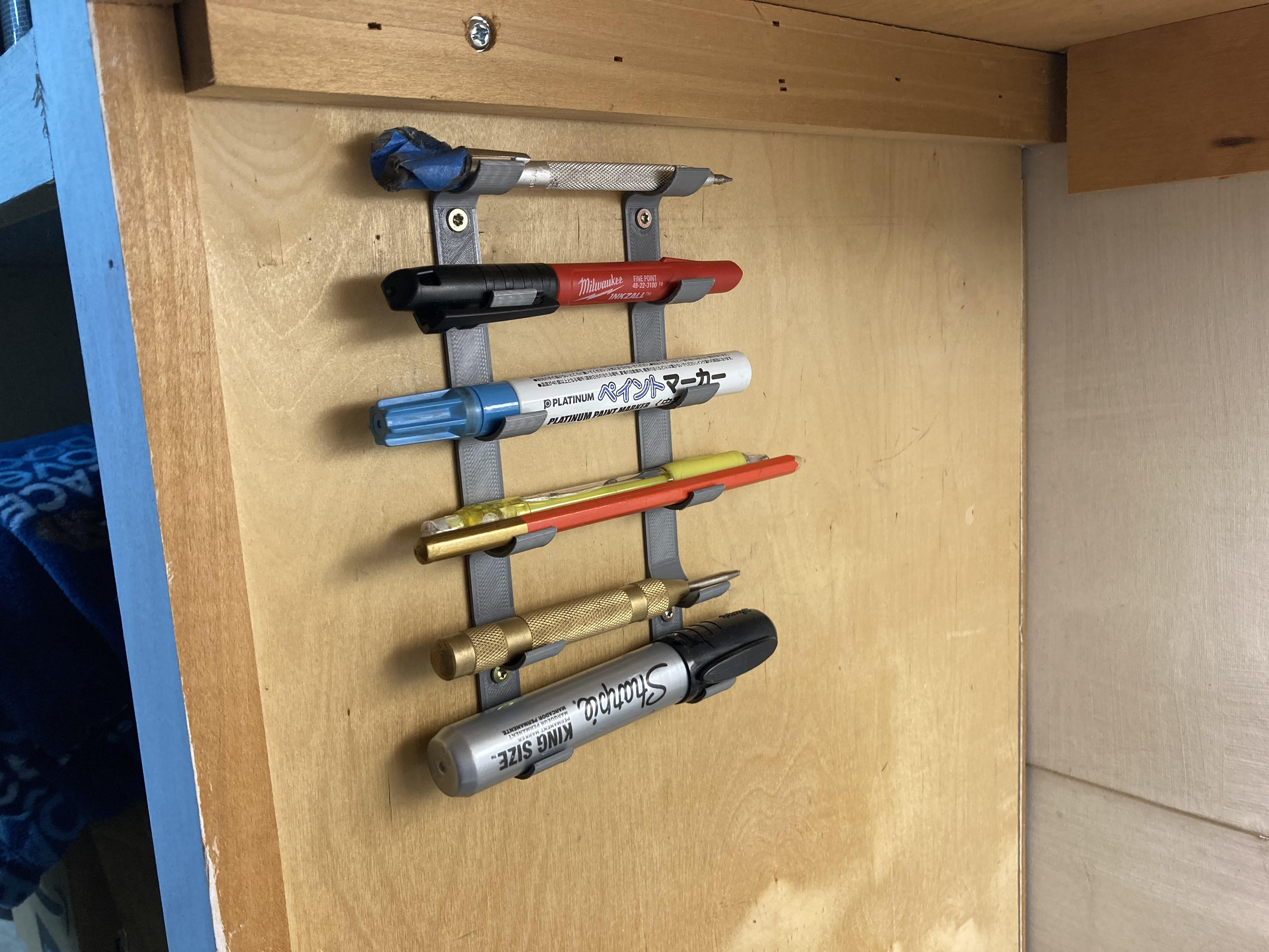 Horizontal Marker/Pen/Pencil Rack by RyukyuD | Download free STL model ...