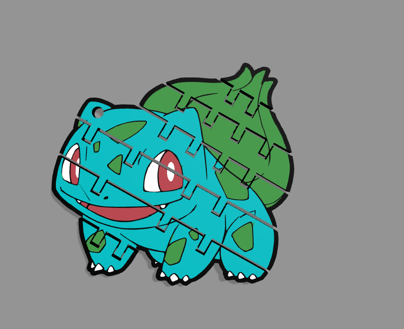 Miniatura 2 do modelo 3D flexi Bulbasaur Pokemon