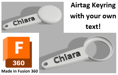 AirTag Keyring with your own text - UPDATE V2