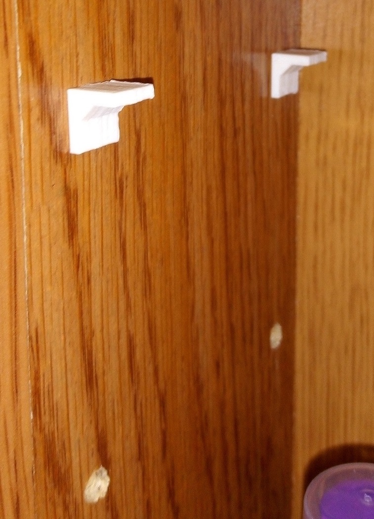 Medicine Shelf Support Pegs or Brackets by Timid Possum