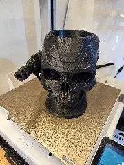 Skull Desk Tidy – Sculpted Gothic Pen Holder