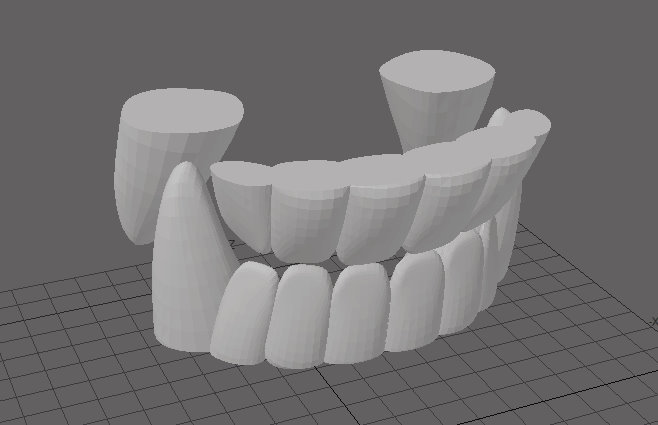 Simple front teeth for puppets or fursuits