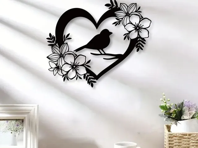 WallArt - Bird Flower Love