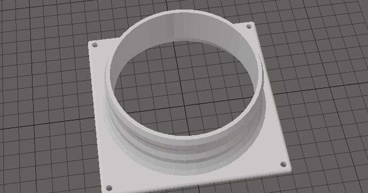 Adapter from 120mm fan to 100mm flexible hose by Tioh Download free STL model