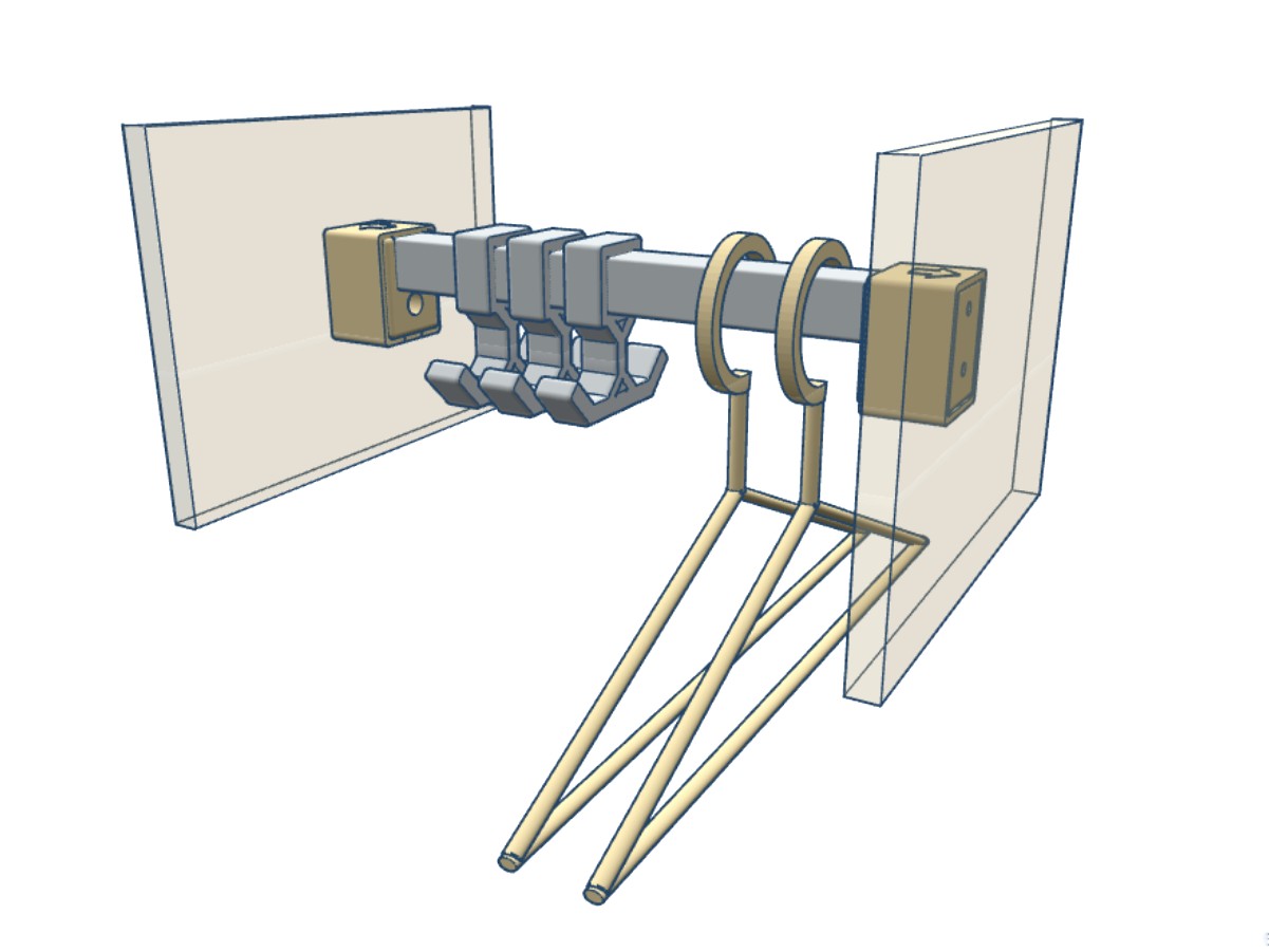 Coat Rack with square tube