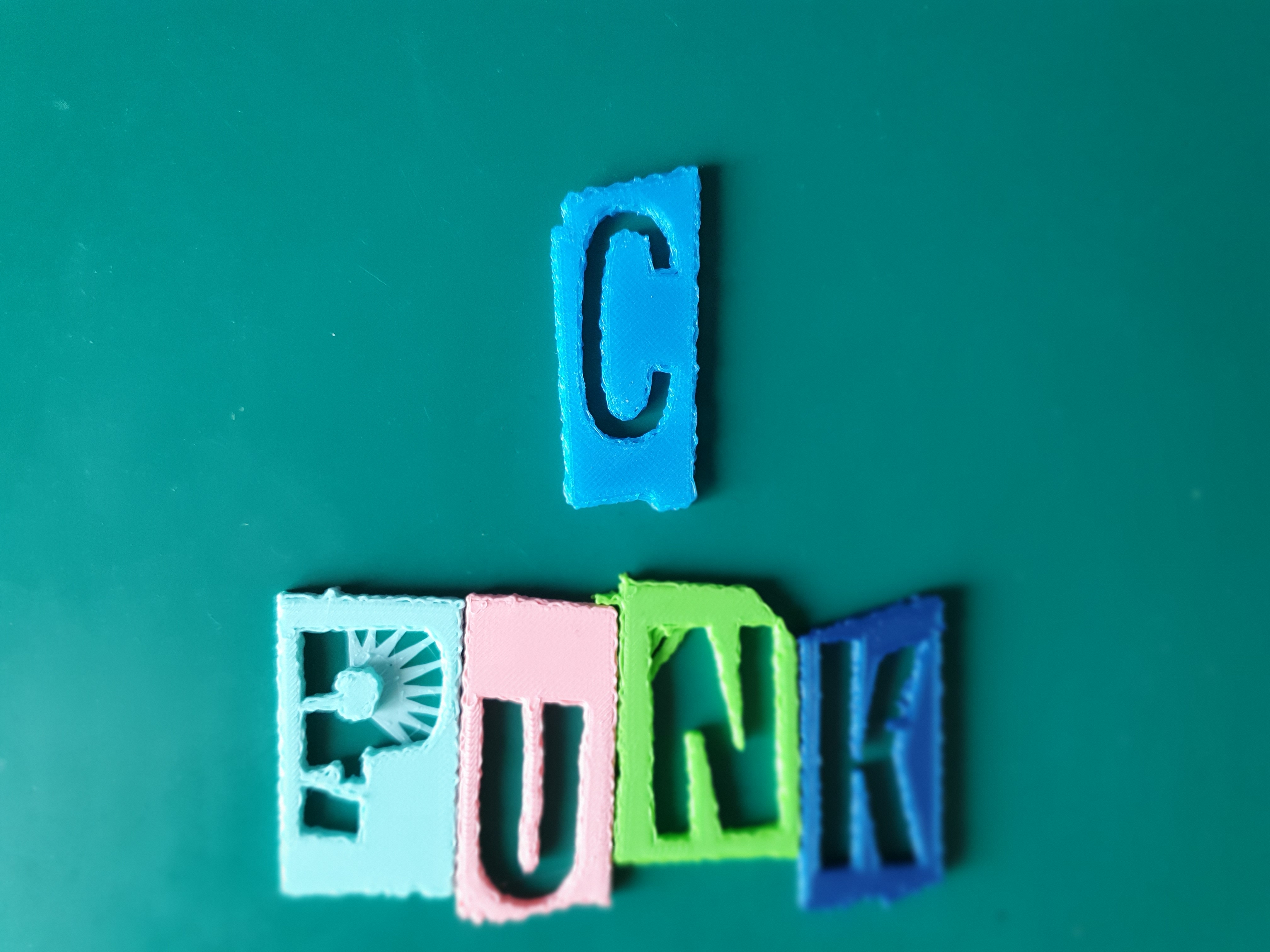 *️⃣ Punk font letter C