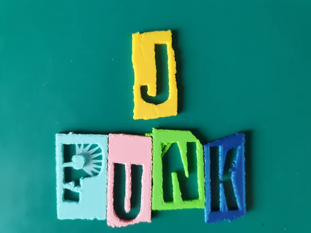 *️⃣ Punk font letter J