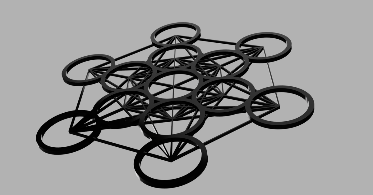 Metatron's Cube by kaleb hover Download free STL model