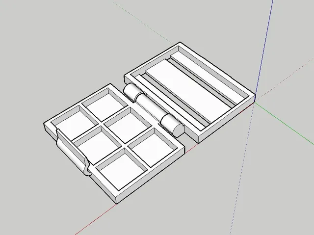 Print in place battery holder for 6 AG 13