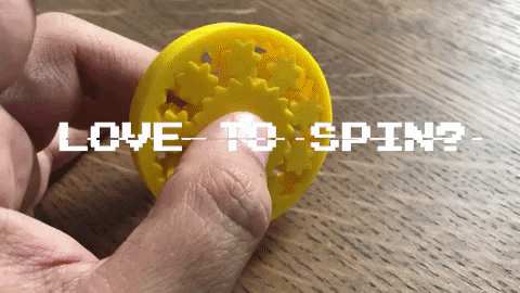 Fidgeting Gear Bearing with Gigantic Sun