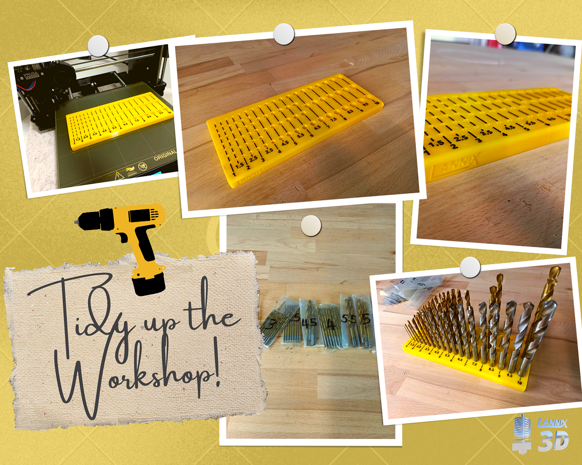 Drill Bit Storage by Lannix 3D Download free STL model