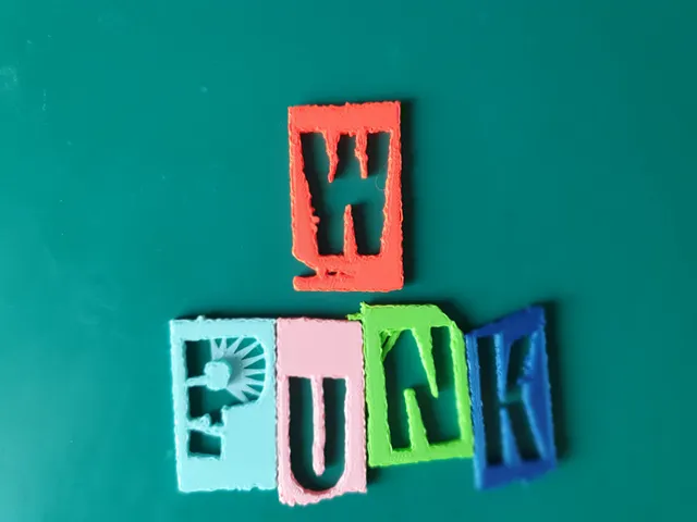 *️⃣ Punk font letter W