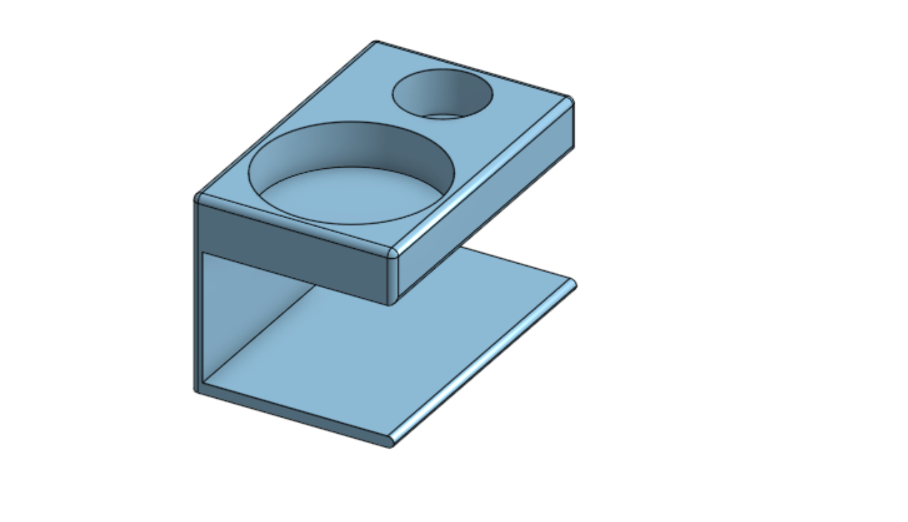 Bed shelf holder for round stuff