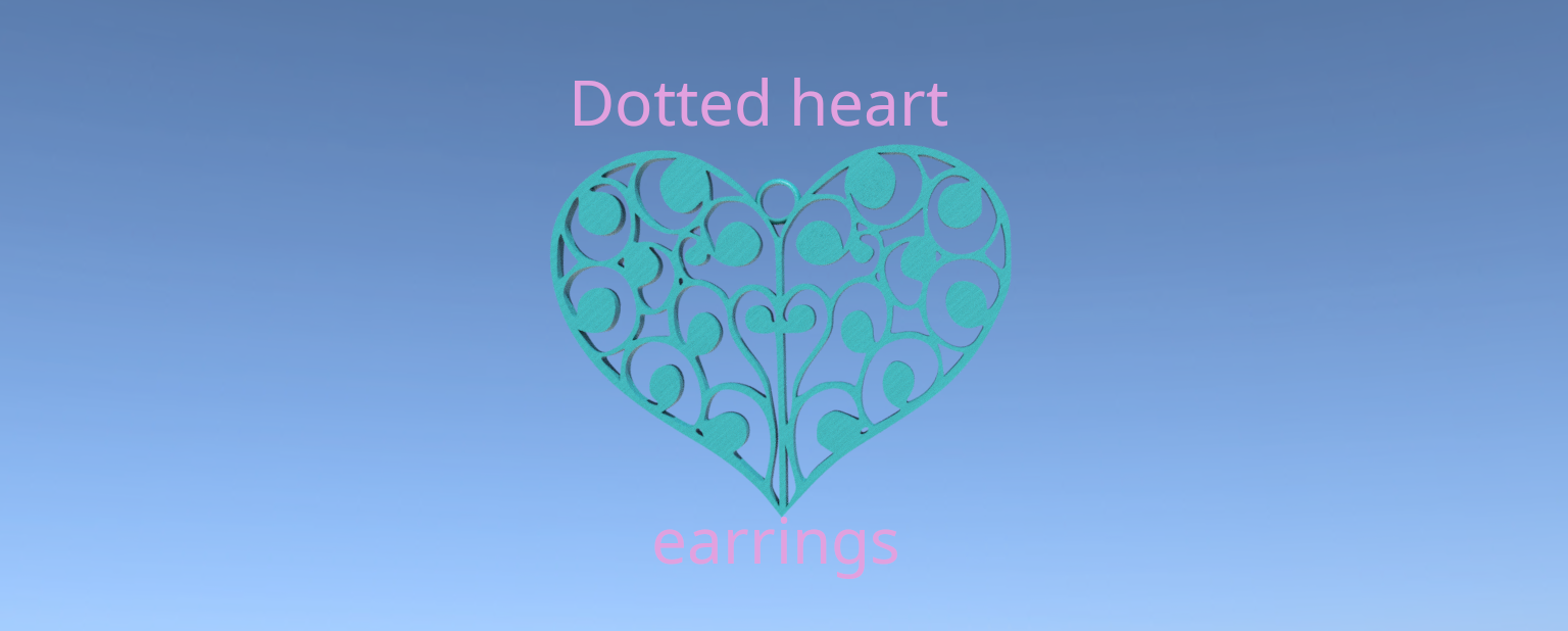 Dotted heart earrings