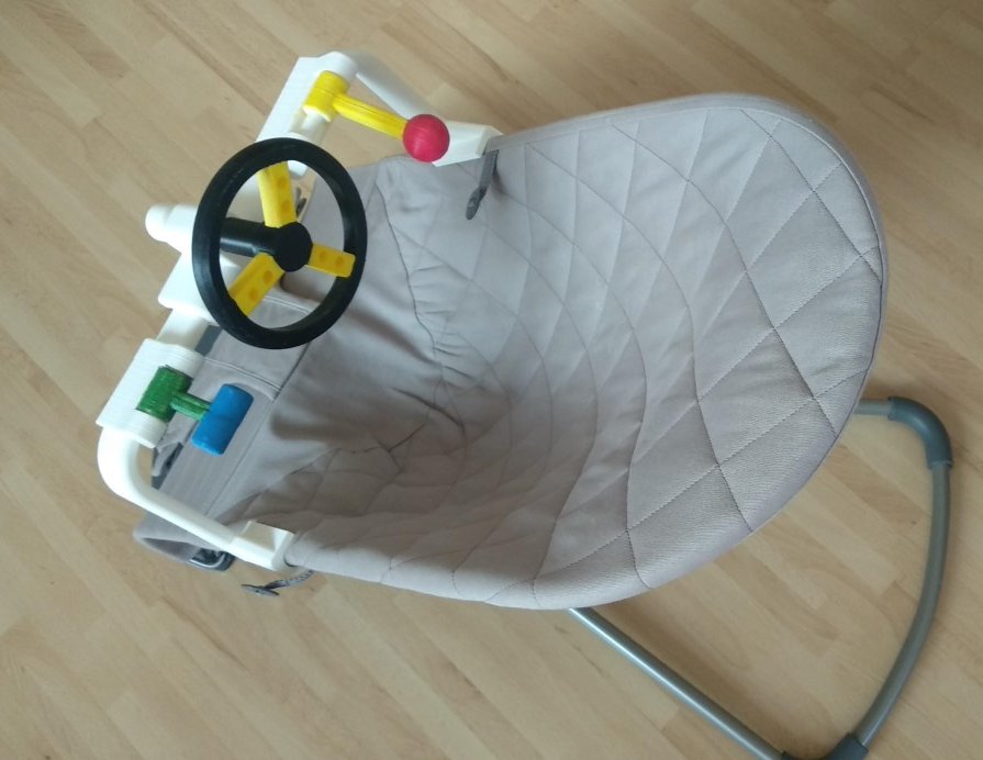 Interactive steering wheel toy with levers (for toddlers)
