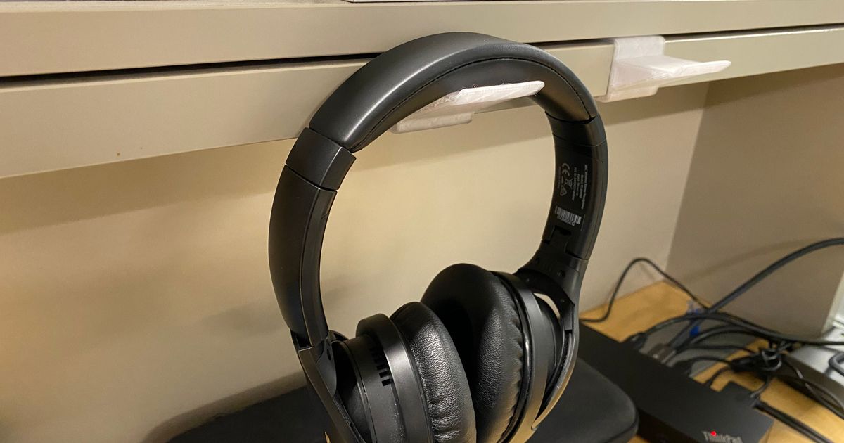 Cubicle Headphone Hanger by mattj1230 Download free STL model