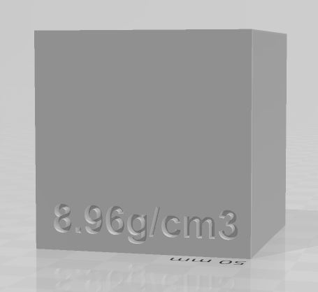 Miniatura 2 do modelo 3D Copper CU elemental cube