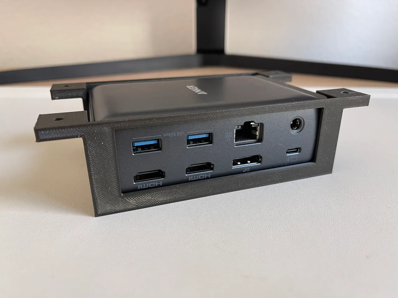 ThunderBolt Dock under Desk by wernerlat   Download free STL model