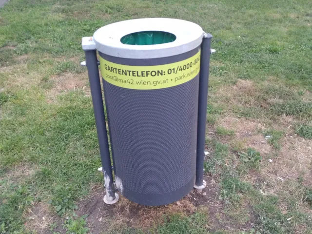 Trashcan in the Style of Vienna City Trashcans