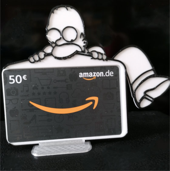 Homer Simpson gift card presenter