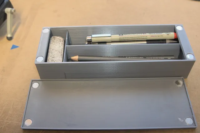 Divided Magnetic Pencil Box