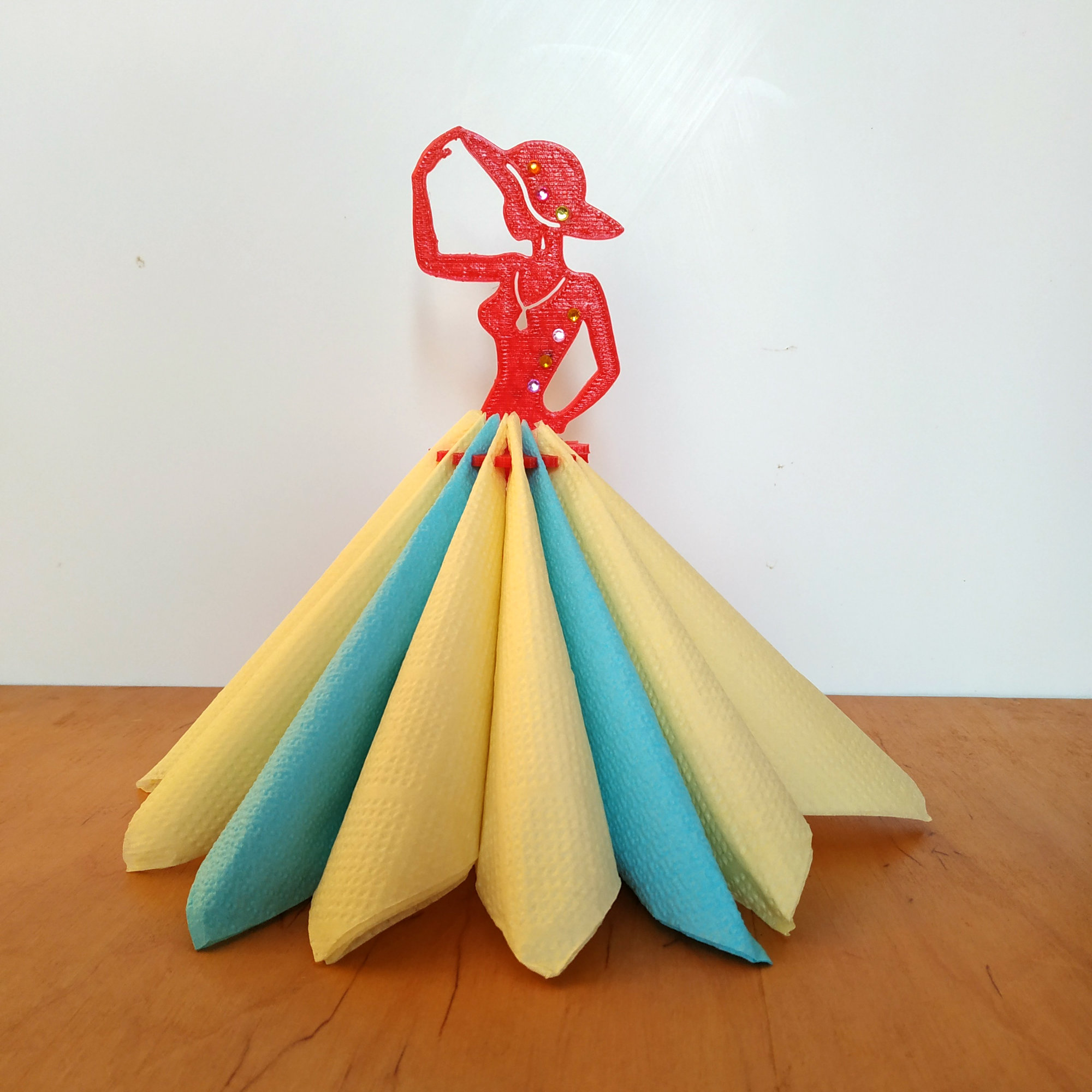 Napkin holder Lady with hat by TanyaAkinora | Download free STL model ...