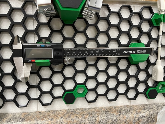 Sideways Caliper Mount for Honeycomb Storage Wall