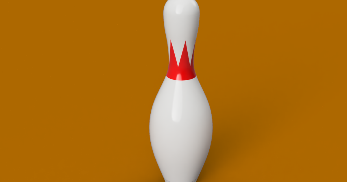 Bowling Pin - Crown Stripe - Multi-Material by Spool Designs | Download ...