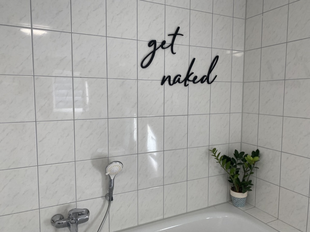 get naked lettering