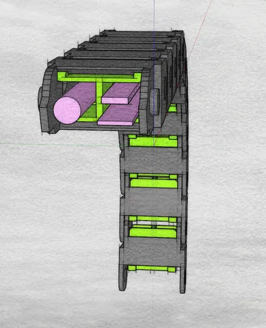 Insertable separator for cable carrier chain