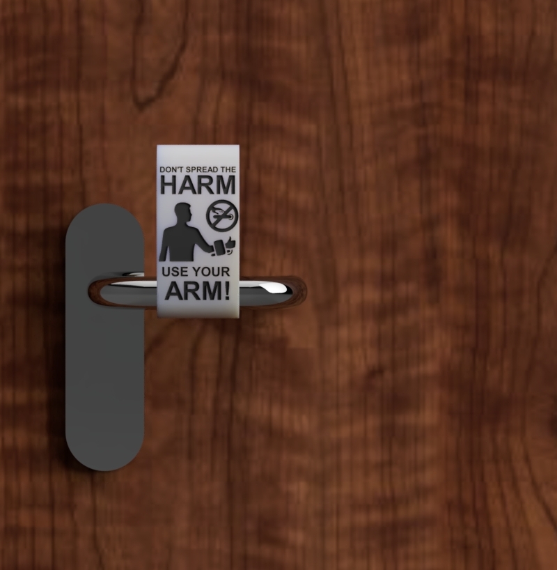 Universal Hands Free Door Opener (Handle Adapter) - no screws needed