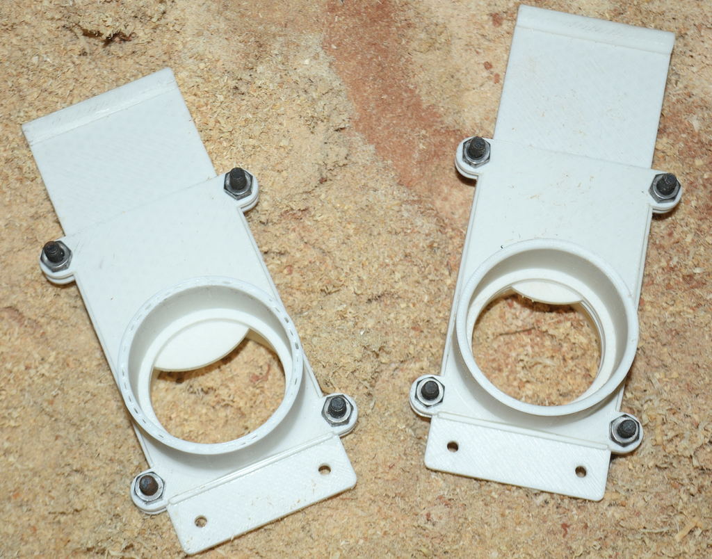 Blast gate remix for North America 2 inch PVC pipe by Tibuck Download free STL model