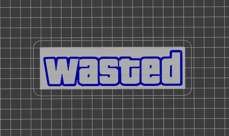 Wasted - magnet / plate + keychain
